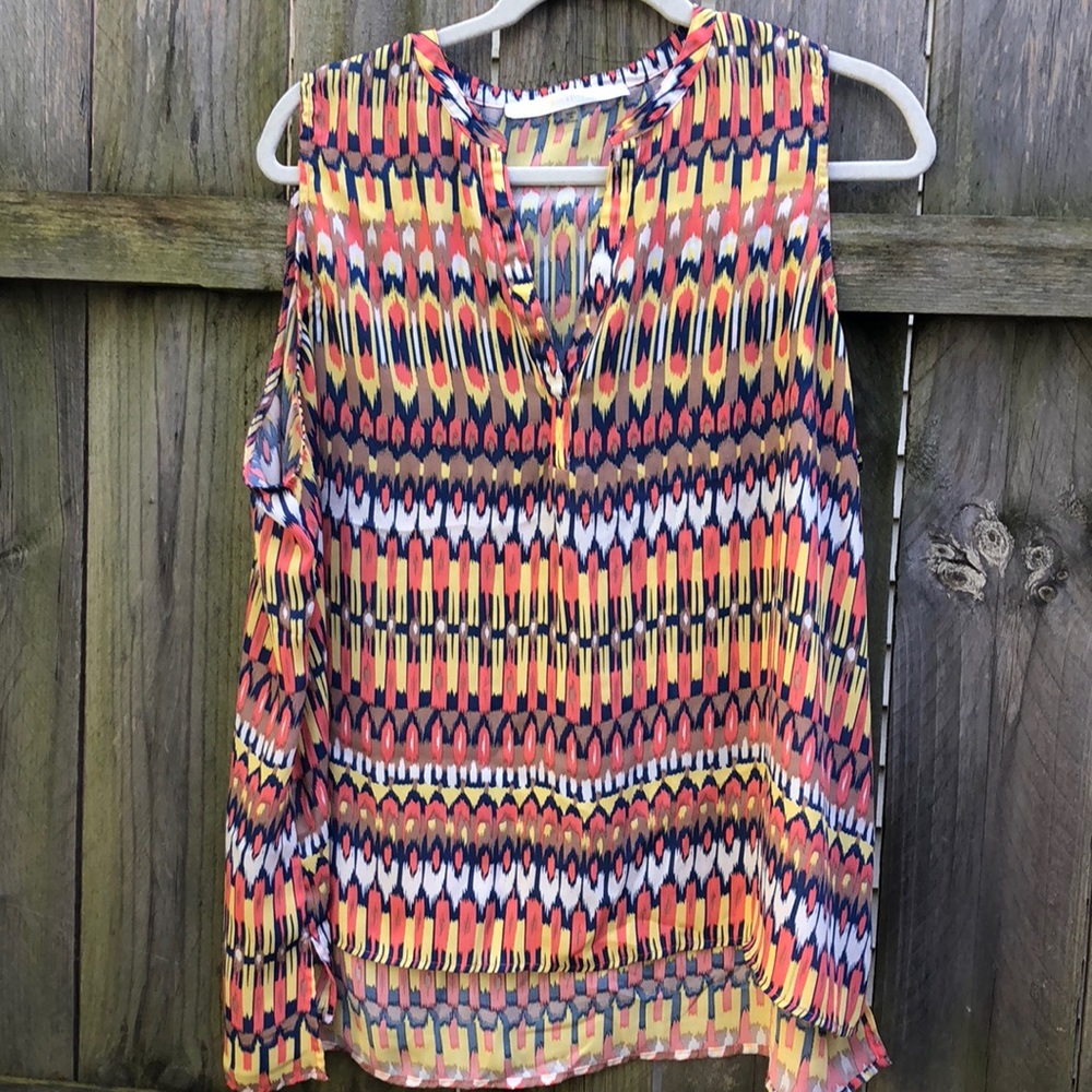 ModCloth sleeveless print top 2x